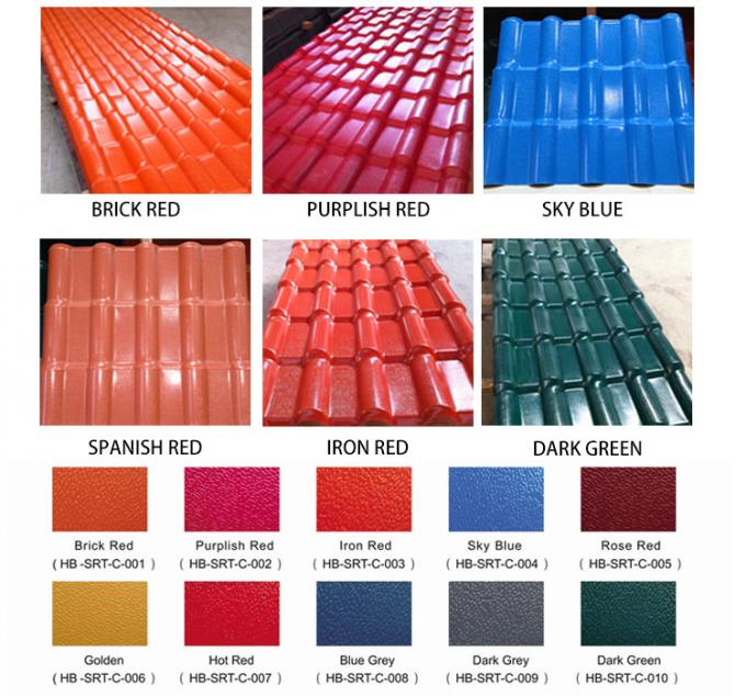 3.0mm Waterproof Performance Corrugated Pvc Plastic Synthetic Resin Building Roof Tiles 1