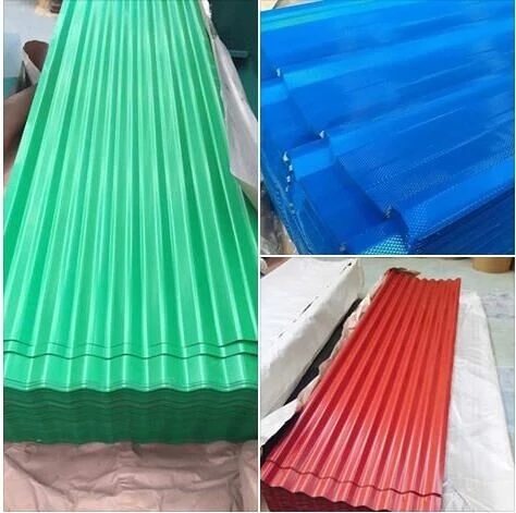 Smooth And Flat Color Coated Roofing Sheets / Metal Roof Tiles For Houses 0