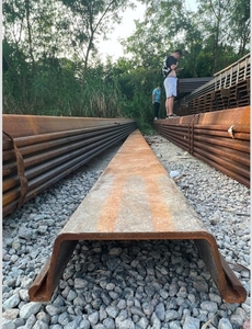 Hot Cold Rolled Z U Type Steel Sheet Pile Good Water Tightness