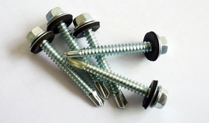SWCH22A Glass Wool Blanket 5.5x25 Galvanized Wafer Head Self Drilling Roofing Teck Screw