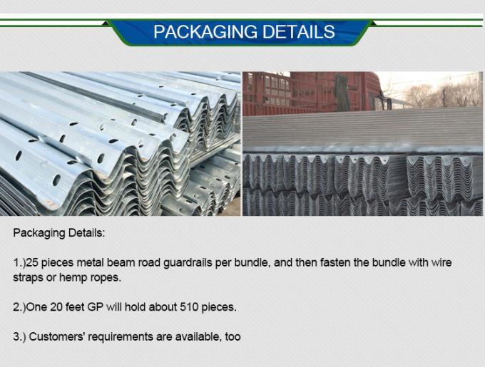 4.5mm Thickness Highway Guardrail Systems Parts Galvanized Round Guardrail Posts 3