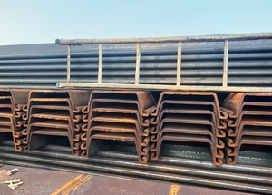 Hot Cold Rolled Z U Type Steel Sheet Pile Good Water Tightness Can Be Recycled Multiple Times