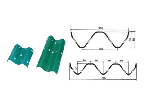 Q235 Highway Guardrail Systems Galvanized Or Powder Coating Steel For Road Safety 0