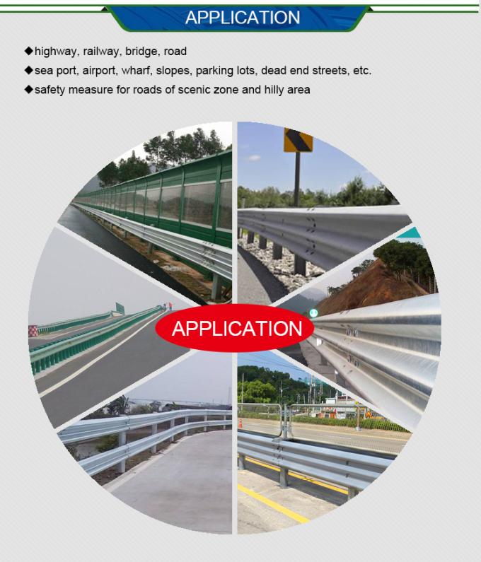 Galvanized Square Highway Guardrail Systems Parts Guardrail Posts 6.0mm Thickness 1