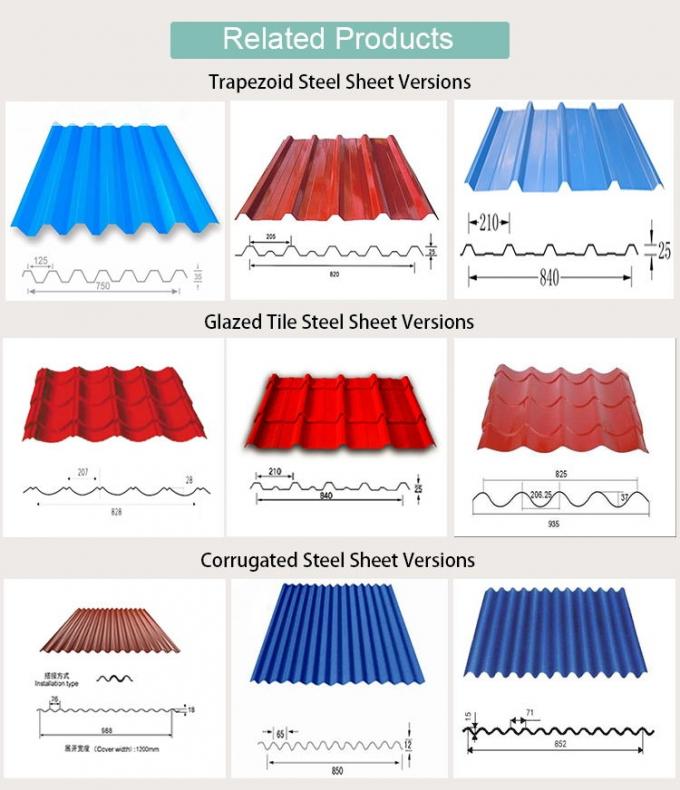 Zinc Coated SGCH SPCC Corrugated Metal Roofing Sheets For Civil Building 3