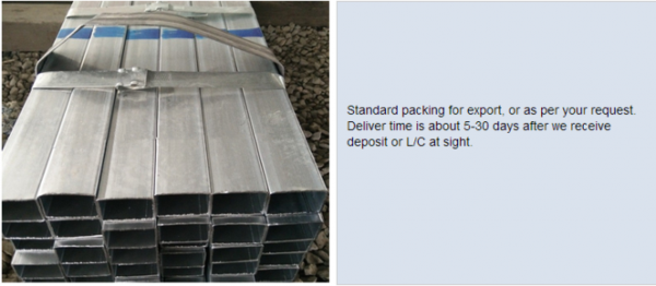 Zinc Galvanized Square Hollow Steel Pipe With Zinc Coated 45 To 250 G 0